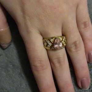 Beautiful pink and gold ring